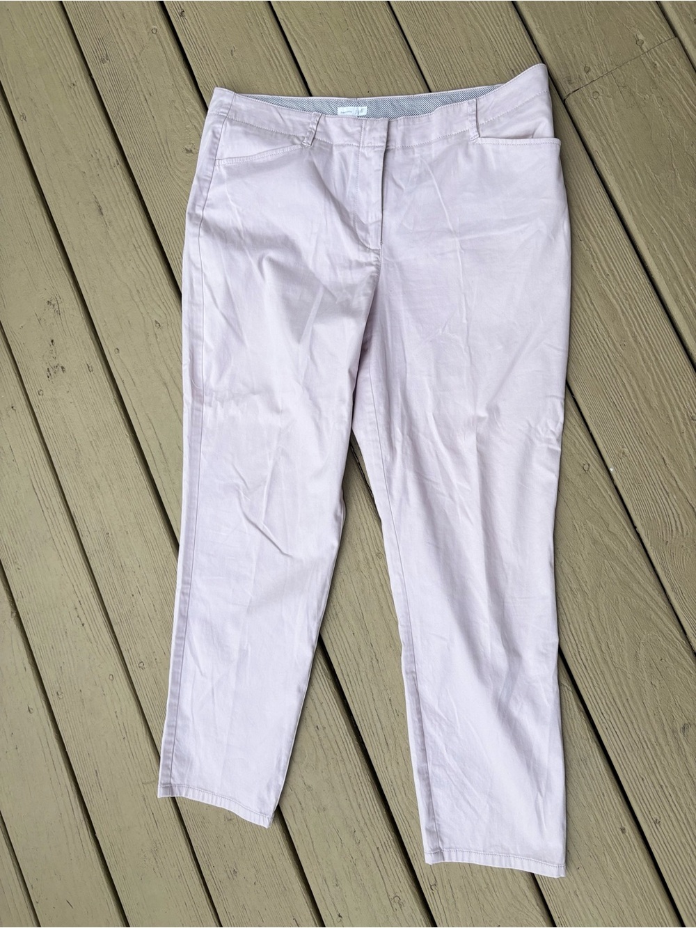 J. JILL  Pastel Lilac (LIVE IN CHINOS) Ankle High Rise Crop Pants, Size: 14